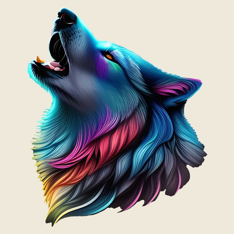 Loup coloré