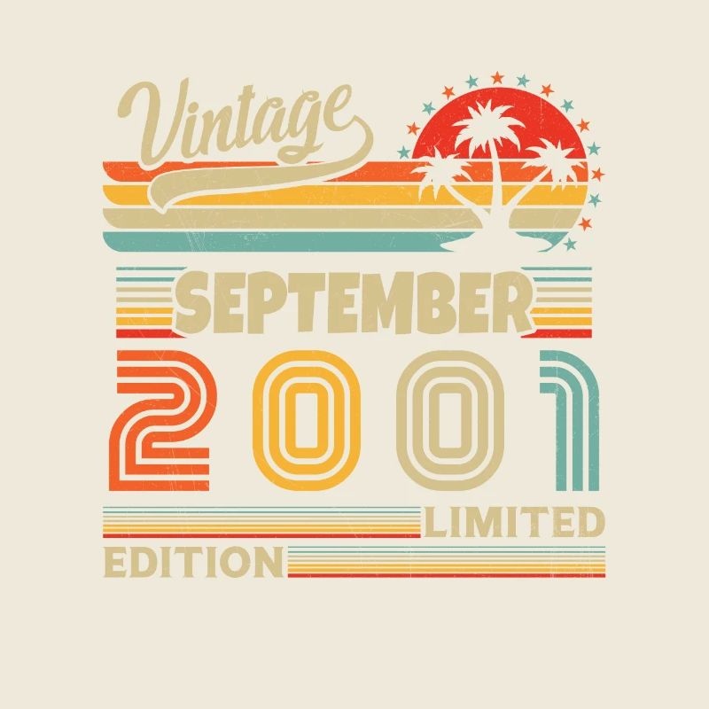 Vintage September 2001 retro birthday gift