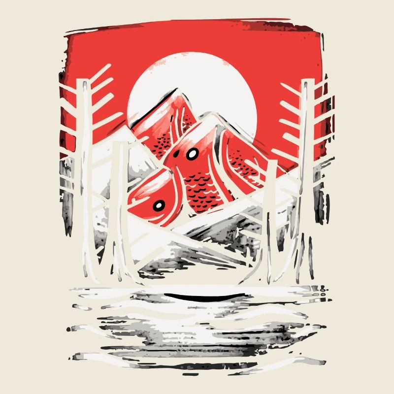 Japans Rote Sonne, Fisch-Berge