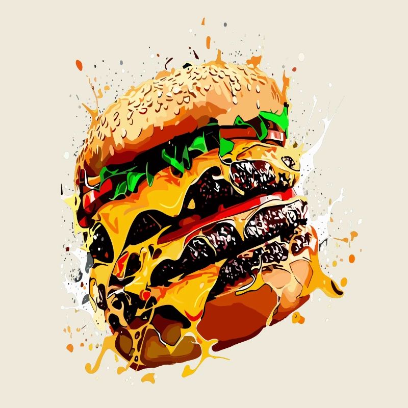 Triple Cheeseburger XXL Burger Art