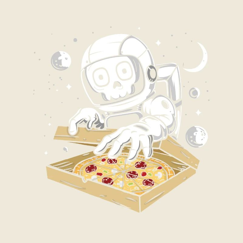 Pizza astronaute