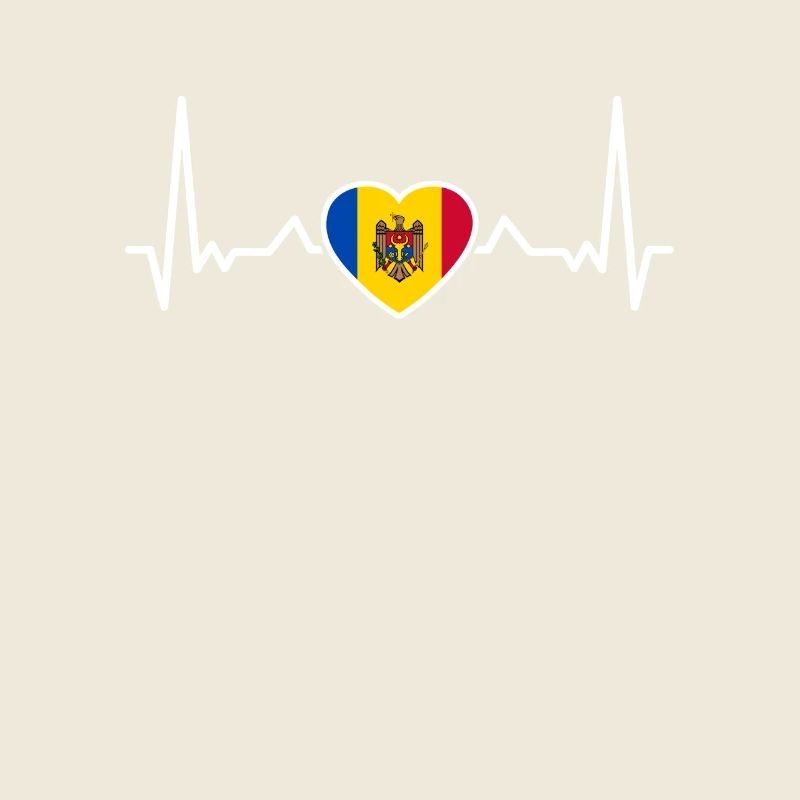 Moldavie battement de cœur Drapeau moldave Drapeau moldave
