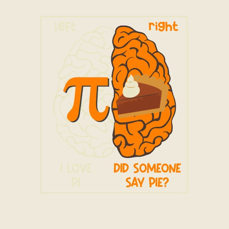 Links Ich liebe Pi Rechts Sagte jemand Kuchen Math