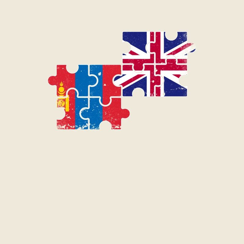 Mongolie Royaume-Uni Vintage Flag Brit Mongol