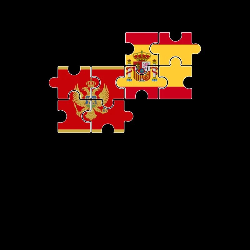 Monténégro Espagne Drapeau Monténégrins