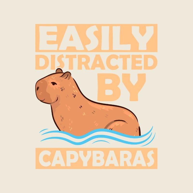 Easily Distracted By Capybaras Capibara Owner Rode