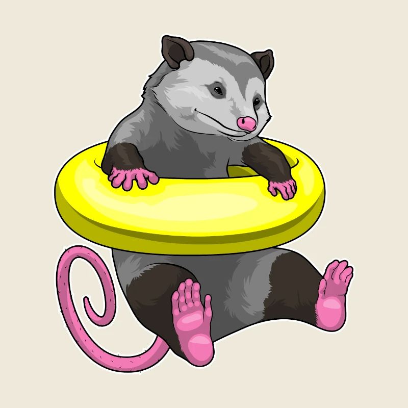 Beutelratte Schwimmen Rettungsring