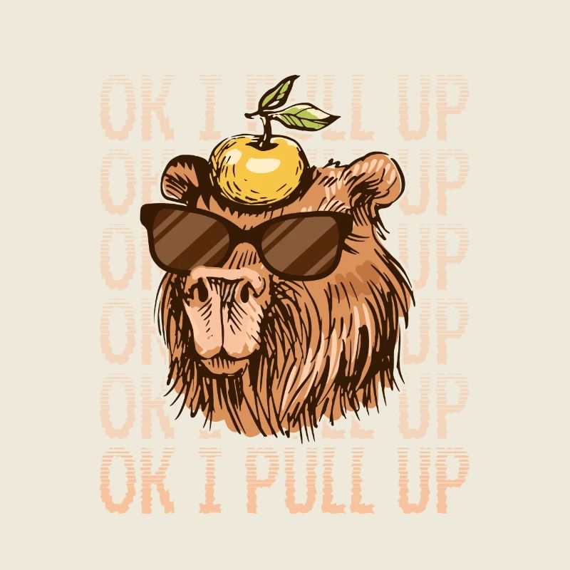 Ok I Pull Up Capybara Rodent Mammal