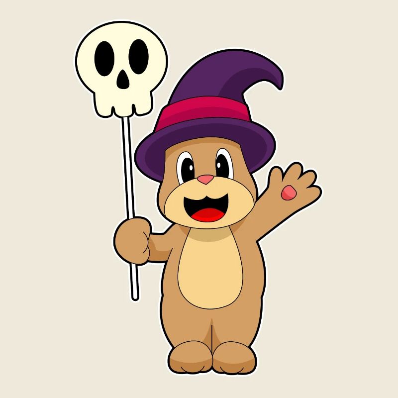 Bär Halloween Hexe Geist