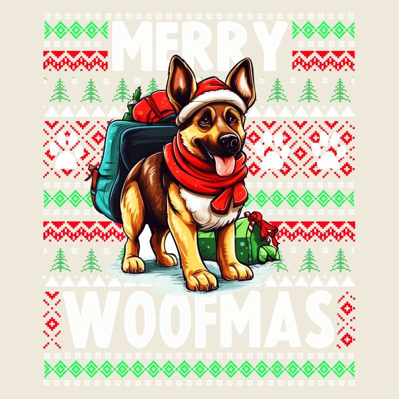 Dog Lover Christmas - Hässlicher Weihnachtspullover Germa