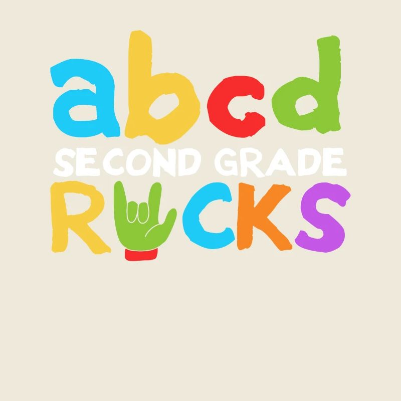 ABCD Second Grade Rocks 100e jour d’école Deuxième