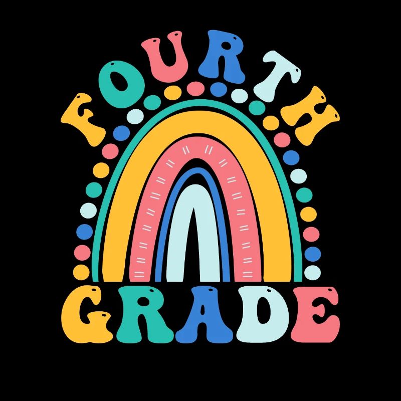 Vierte Klasse 4. Regenbogen Lehrer Schüler 100 Tag