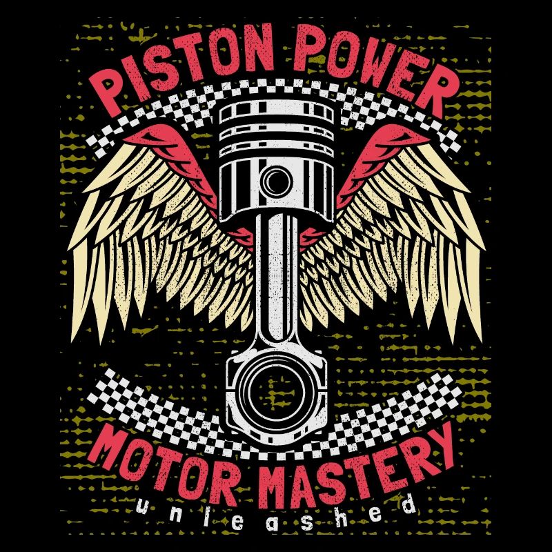 Motorrad, Biker Spruch, Kolben, Piston Power