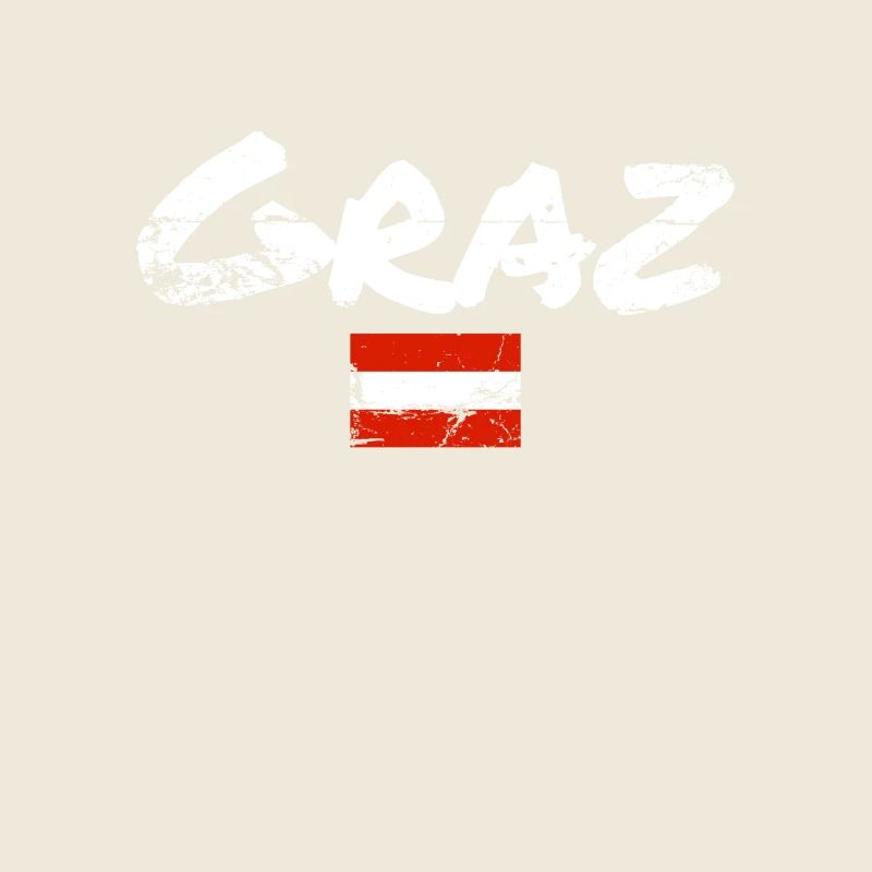Graz Autriche Vintage drapeau autrichien