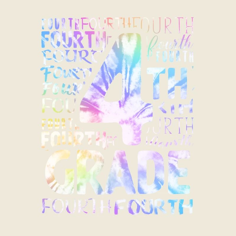 Tie Dye 4th Grade Typography Team Fourth Grade