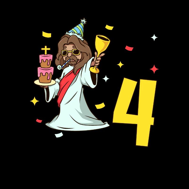 Mit Jesus - Kinder Geburtstag 4 Jahre