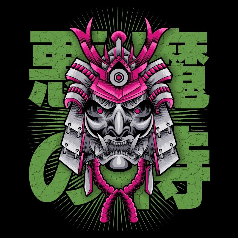 Japanese Demon, Samurai Oni, Mask
