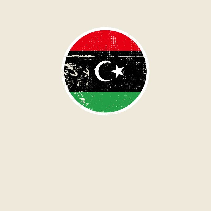 Libyen Vintage Libysche Flagge Libyer