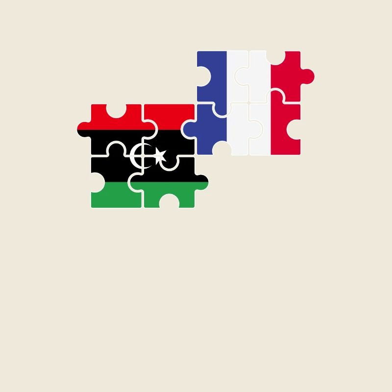 Libye France Drapeau Français Libyen