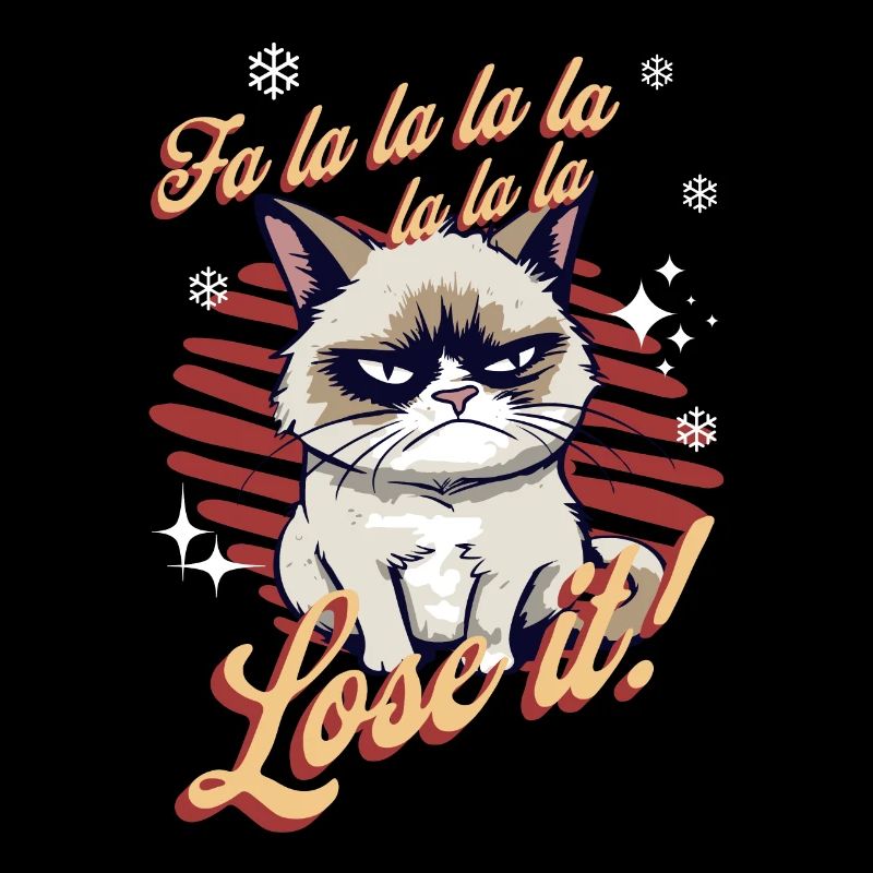 Chat en colère Noël Sarcastique Chat drôle Meme