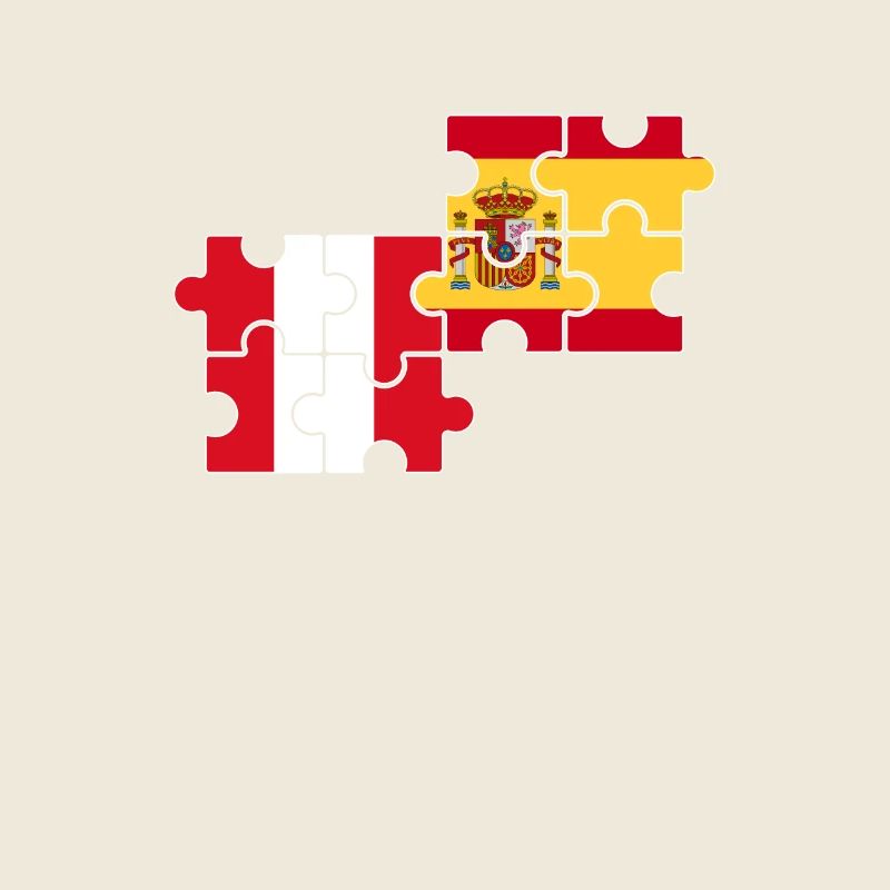 Pérou Espagne Drapeau Espagnols Péruviens