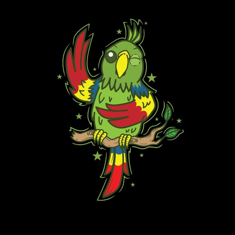 Parrot Waving Animal Talking Bird