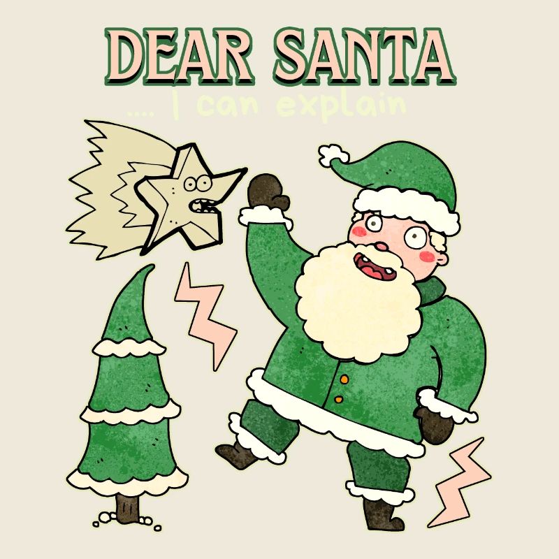 Santa Claus, Weihnachtsmann lustiger Spruch Comic