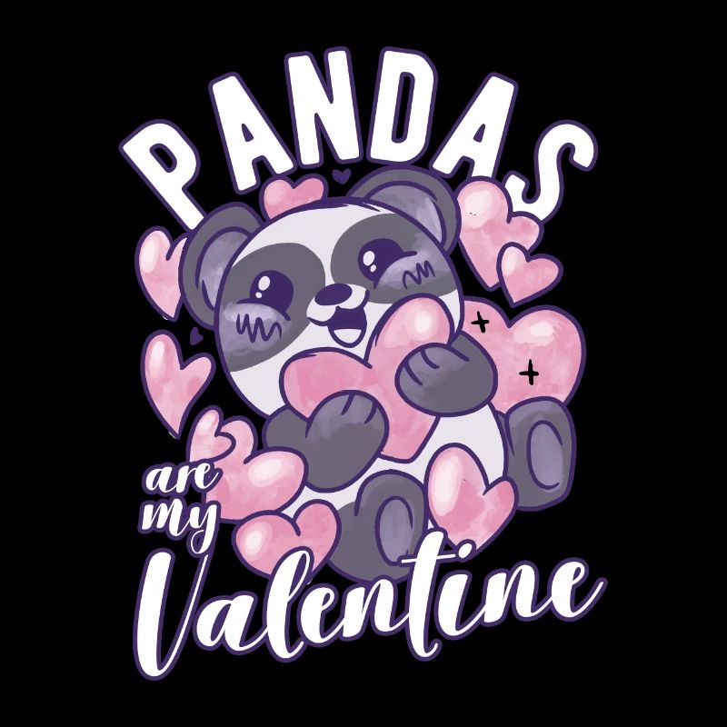 Les pandas sont mon amour de panda drôle de Saint-Valentin