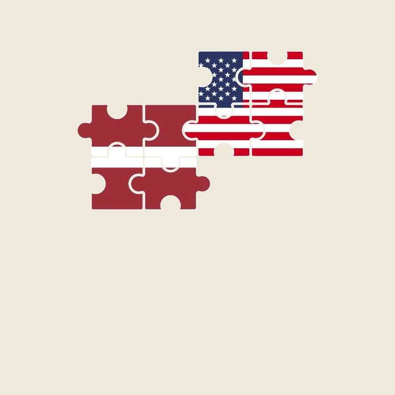 Lettonie États-Unis Drapeau Américain Letton