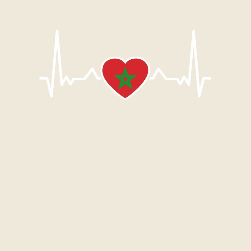 Maroc Heartbeat Drapeau marocain Marocain