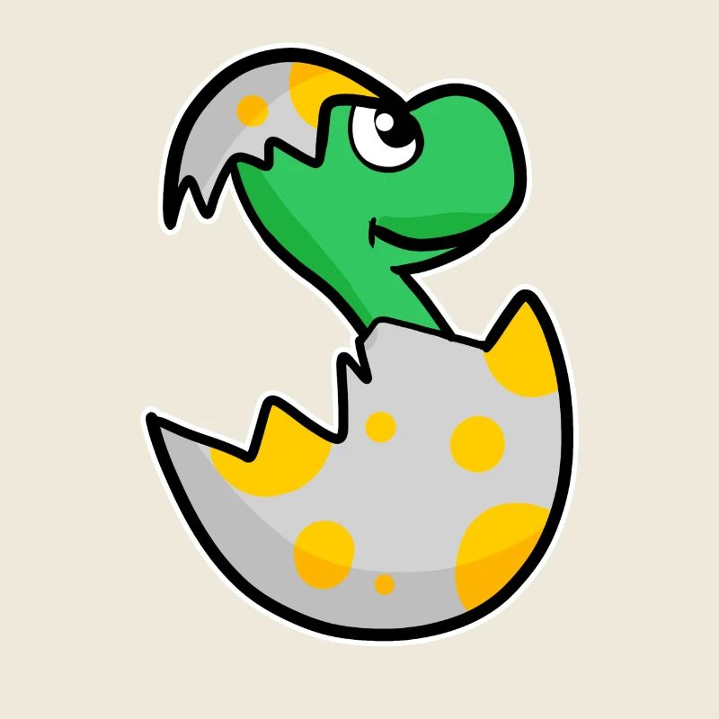 Dinosaur Egg Dino Baby Motif