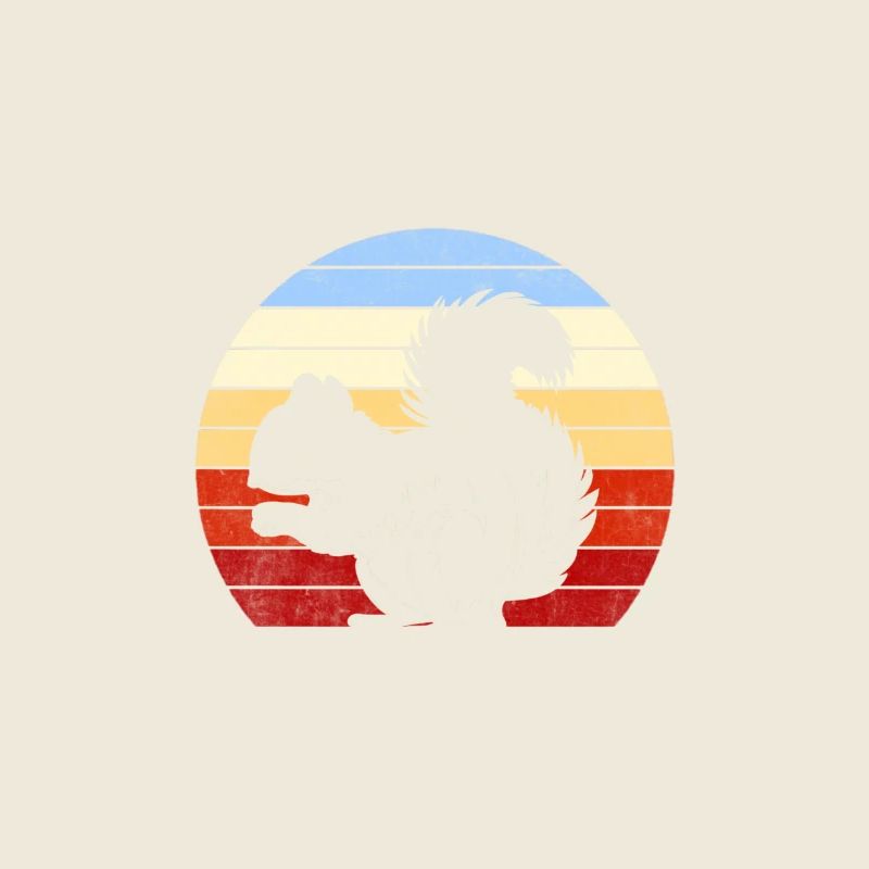 Eichhörnchen Vintage Geschenk Futter Nagetier mit