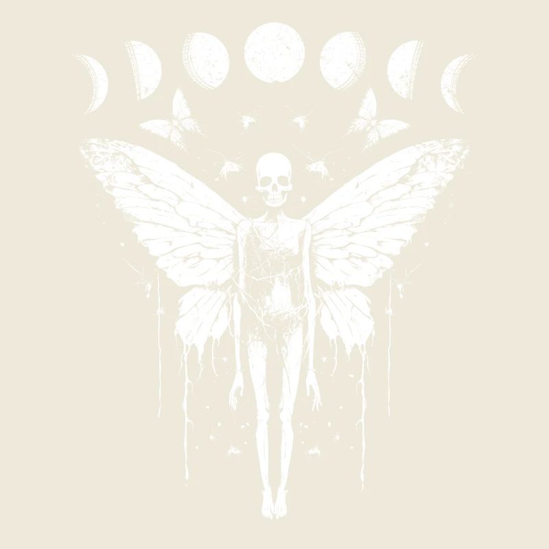 Fairycore Skelett Mondphasen Fairy Grunge Gothik