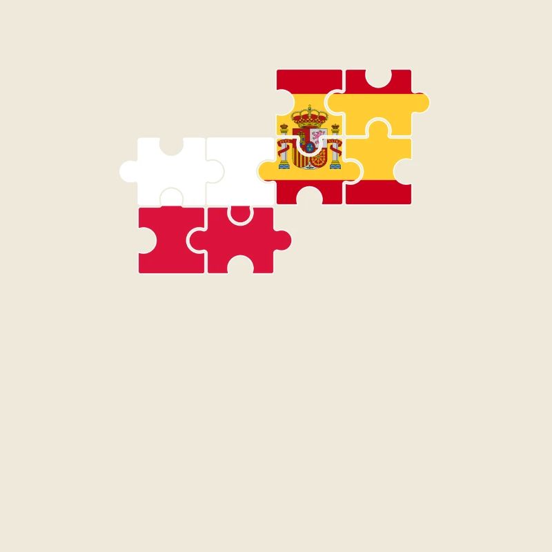 Pologne Espagne Drapeau Espagnol Polonais