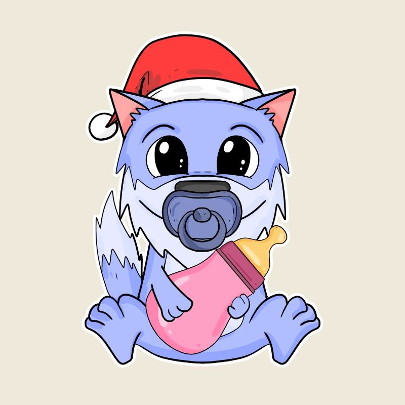 Bébé loup Noël