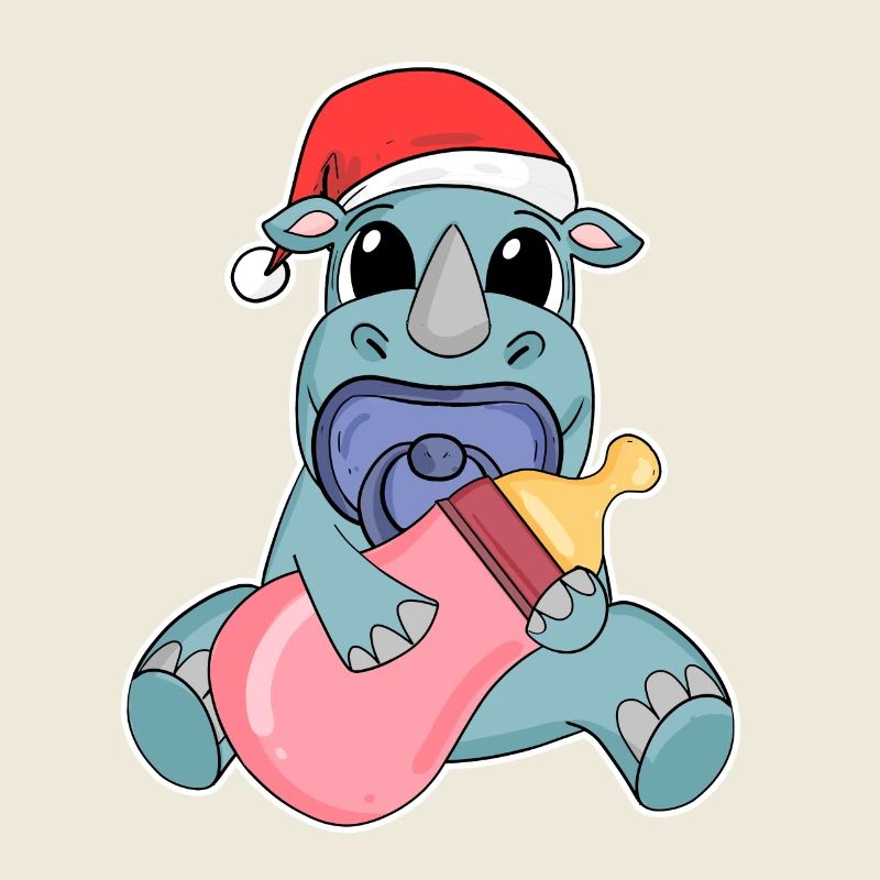 Rhinocéros Bébé Noël