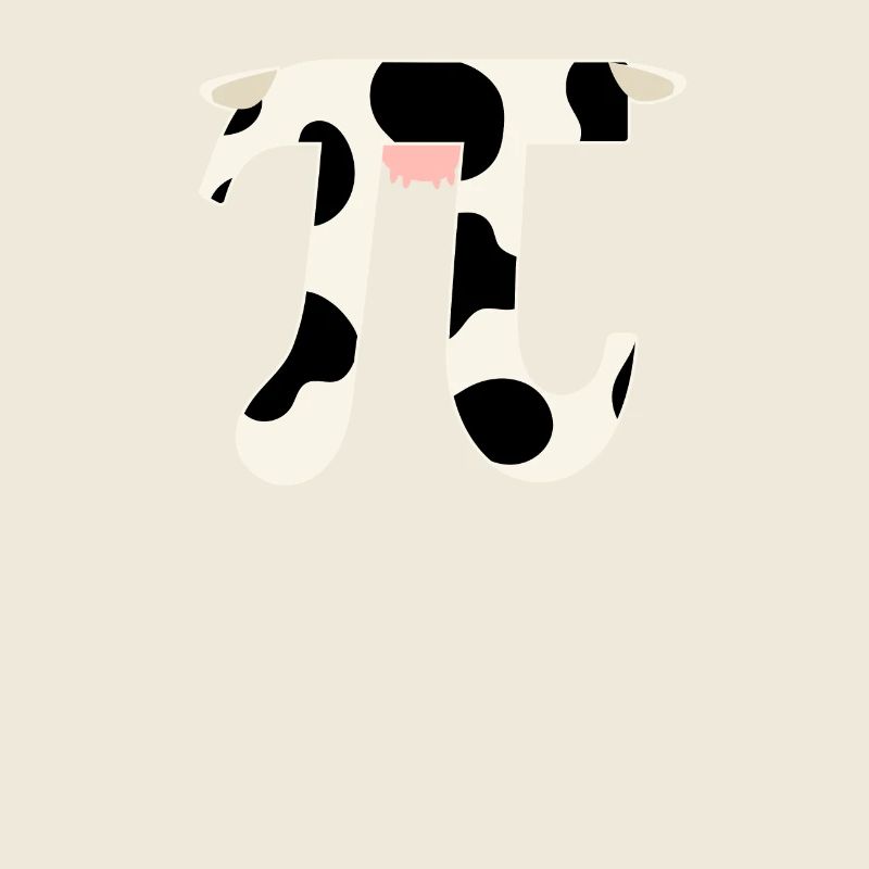 Cow pie lover pi day icon funny math
