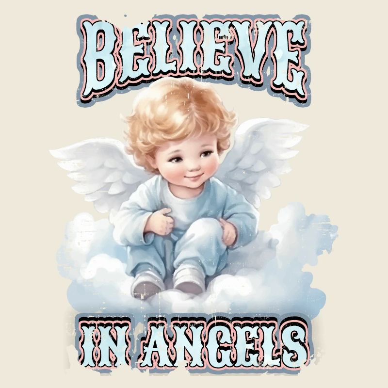 Bébé ange sur le nuage, drôle d’ange disant