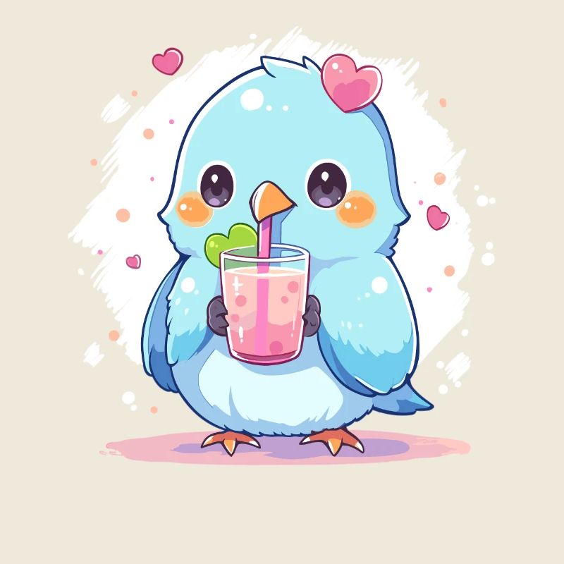 Inséparable kawaii boit Boba Bubble Tea Chibi
