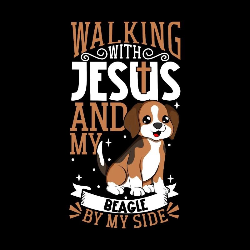 Jesus und Hund - Beagle