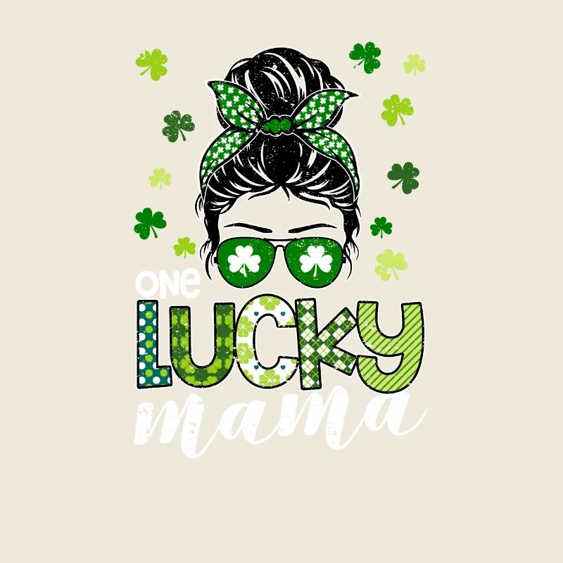 Eine glückliche Mama St. Patricks Day Kleeblätter