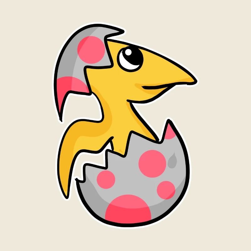 Dinosaur Egg Dino Baby Motif