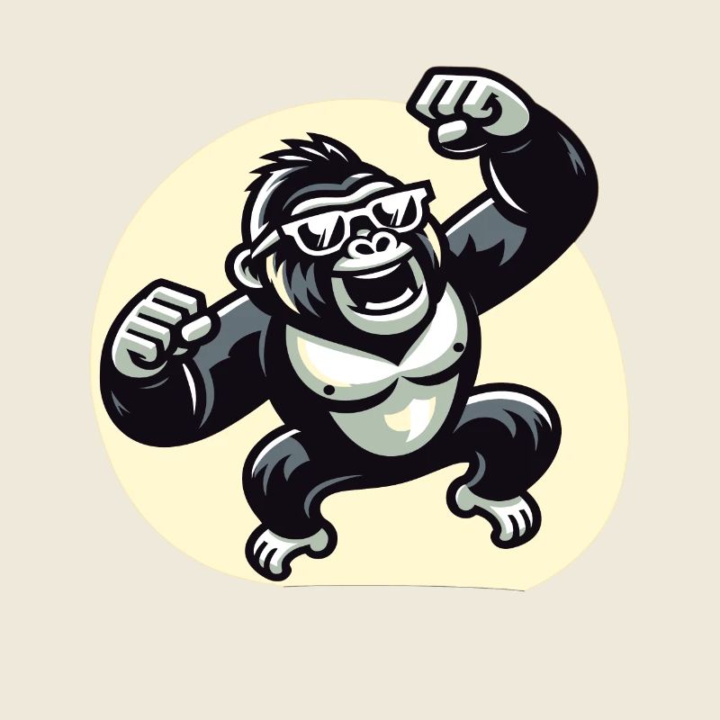 Gorilla with sunglasses