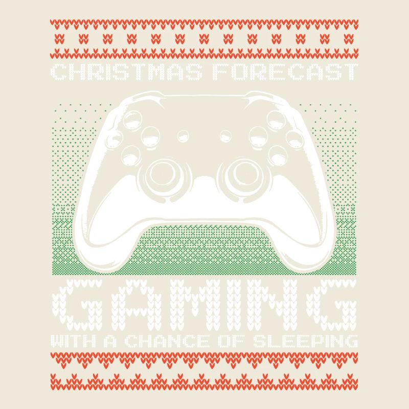Funny Christmas Forecast Gaming Controller Ugly