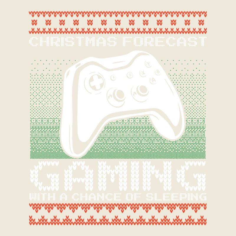 Funny Christmas Forecast Gaming Controller Ugly