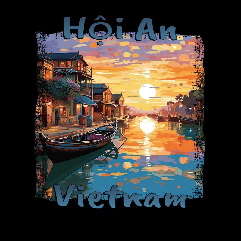 Hoi An Vietnam - Romantic sunset at