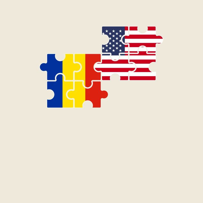 Roumanie, Etats-Unis, Drapeau, Américain, Roumain