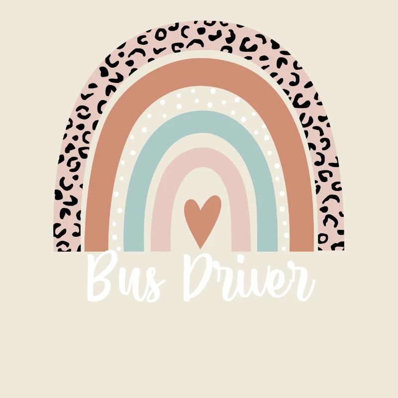 Busfahrer Regenbogen Leopard Lustiger Busfahrer