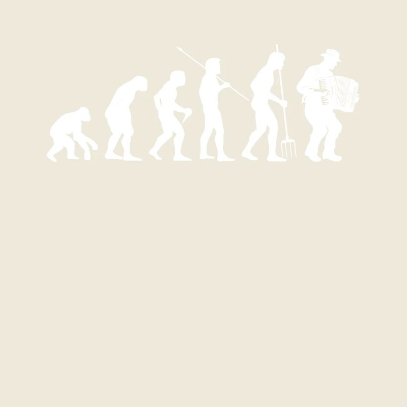 Akkordeon-Musiker Ziehharmonika-Spieler Evolution