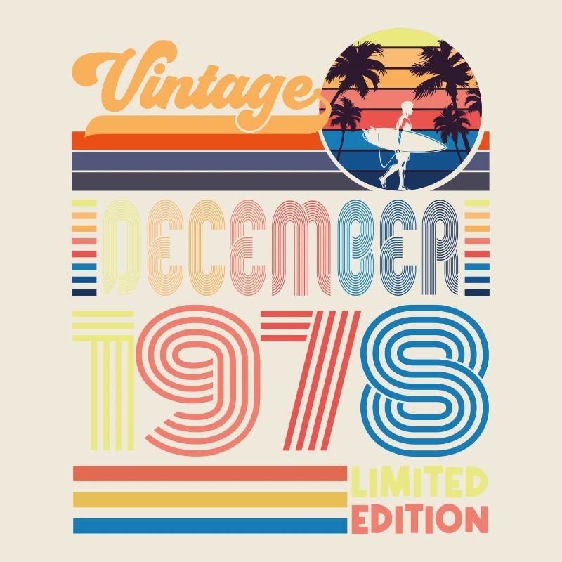 Anniversaire Décembre 1978. Cadeau decembre 1978.